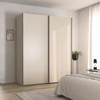 Rauch Contido 181cm 2 Door Sliding Wardrobe with Extras - Champagne