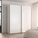 Rauch Contido 201cm 2 Door Sliding Wardrobe with Extras - Alpine White