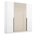 Rauch Artemis 181cm 4 Door Wardrobe - Alpine White and Champagne Glass