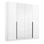 Rauch Artemis 181cm 4 Door Wardrobe - Alpine White and White Glass