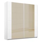 Rauch Artemis 226cm 2 Door Sliding Wardrobe - Alpine White and Champagne Glass