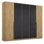 Rauch Artemis 226cm 5 Door Wardrobe - Artisan Oak and Basalt Glass