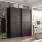 Rauch Belluno 181cm 2 Door Sliding Wardrobe - Metallic Dark Grey