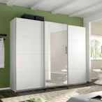 Rauch Belluno 271cm 3 Door Sliding Wardrobe with Mirror - Alpine White