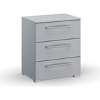 Rauch Skat Pure 3 Drawer Bedside Cabinet - Silk Grey