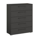 Rauch Skat Pure 5 Drawer Chest - Graphite