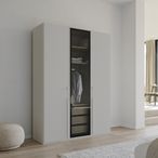 Rauch Skat Shine 151cm 3 Door Wardrobe - Silk Grey