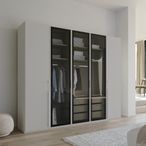 Rauch Skat Shine 251cm 5 Door Wardrobe - Silk Grey