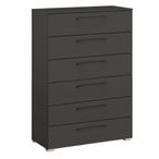 Rauch Skat Shine 6 Drawer Chest - Graphite