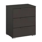 Rauch Skat Meridian 3 Drawer Bedside Cabinet - Graphite