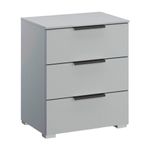 Rauch Skat Meridian 3 Drawer Bedside Cabinet - Silk Grey