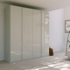 Rauch Skat Meridian 201cm 4 Door Wardrobe - Silk Grey and Silk Grey Glass