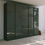 Rauch Skat Meridian 251cm 5 Door Wardrobe - Graphite and Basalt Glass