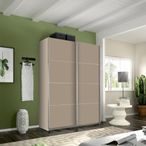 Rauch Belluno 136cm 2 Door Sliding Wardrobe - Champagne