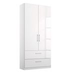 Rauch Elegant4you 91cm 2 Door Wardrobe - 210cm - Alpine White and White High Gloss