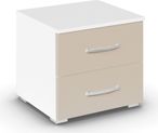 Rauch Aditio 2 Drawer Bedside Cabinet - Alpine White and Champagne