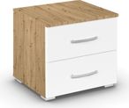 Rauch Aditio 2 Drawer Bedside Cabinet - Artisan Oak and Alpine White