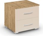 Rauch Aditio 2 Drawer Bedside Cabinet - Artisan Oak and Champagne
