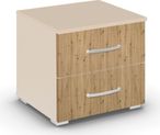 Rauch Aditio 2 Drawer Bedside Cabinet - Champagne and Artisan Oak