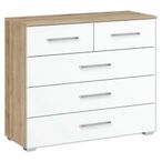 Rauch Alvor 3+2 Drawer Chest - Sonoma Oak and Alpine White