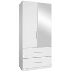 Rauch Alvor 91cm 2 Door Combi Wardrobe - Alpine White