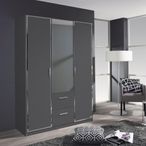 Rauch Marl 136cm 3 Door Combi Wardrobe - Metallic Dark Grey