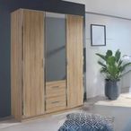 Rauch Marl 136cm 3 Door Combi Wardrobe - Sonoma Oak