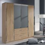 Rauch Marl 181cm 4 Door Combi Wardrobe - Sonoma Oak