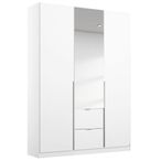 Rauch Memphis 136cm 3 Door Combi Wardrobe - Alpine White