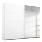 Rauch Memphis 226cm 2 Door Sliding Wardrobe with Mirror - Alpine White
