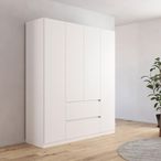 Rauch Mainz 181cm 4 Door Wardrobe with Drawer - Alpine White