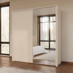 Rauch Taro 201cm 2 Door Sliding Wardrobe with Mirror - Champagne