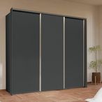 Rauch Taro 242cm 3 Door Sliding Wardrobe - Graphite