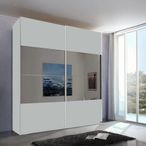 Rauch Filo 181cm 2 Door Sliding Wardrobe with Mirror - Silk Grey