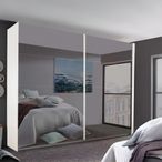 Rauch Filo 226cm 2 Door Mirrored Sliding Wardrobe - Alpine White