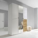 Rauch Ontario 136cm 3 Door Combi Wardrobe - Alpine White and Sonoma Oak