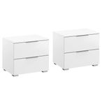 Rauch Alabama 2 Drawer Bedside Cabinet - Set of 2 - Alpine White