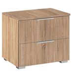 Rauch Alabama 2 Drawer Bedside Cabinet - Sonoma Oak