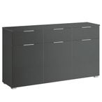 Rauch Alabama 3 Door Medium Sideboard - 120cm - Metallic Dark Grey