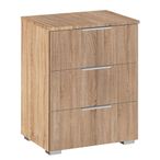 Rauch Alabama 3 Drawer Bedside Cabinet - Sonoma Oak