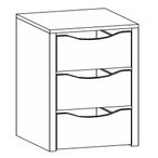 Rauch Blue Interior 3 Drawer