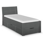 Rauch Aditio 3ft Single Bed - Metallic Dark Grey