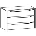 Rauch Orange 90cm Width Compartment Interior 3 Drawer For Sliding Wardrobe