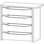 Rauch Orange 90cm Width Compartment Interior Indented 4 Drawer For Sliding Wardrobe