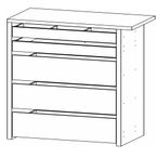 Rauch Orange 90cm Width Compartment Interior Indented 5 Drawer For Sliding Wardrobe