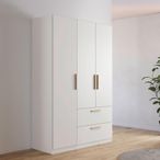Rauch Skandi 136cm 3 Door Wardrobe with Drawer - Alpine White