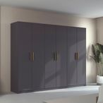 Rauch Skandi 271cm 6 Door Wardrobe - Metallic Dark Grey