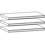 Rauch Orange Plus 45cm Width For Interior Division Corner Wardrobe Shelves - Set of 3