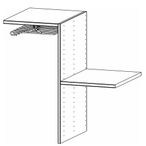 Rauch Orange Plus 80cm Width Compartment Wardrobe Interior Division with 2 Shelves and Trouser Holder