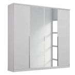 Rauch Texas 181cm 4 Door Wardrobe with Mirror - Alpine White